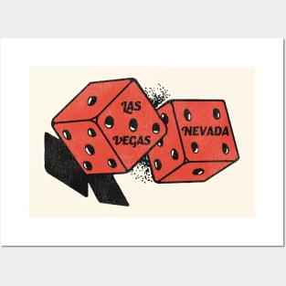 Las Vegas Nevada Vintage Gambling Dice Posters and Art